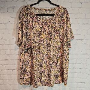 Sonoma Plus Size 4X Ditzy Floral T Shirt